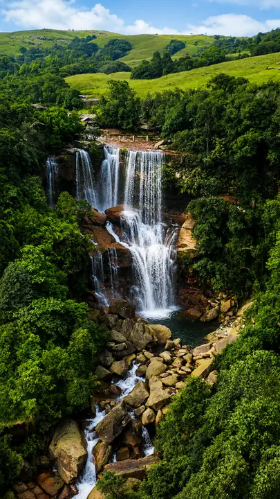 Waterfall in the forests of Meghalaya